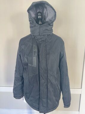 Wulful Women's Black Heavy Hooded Winter Ski Cold Weather Jacket Size Medium